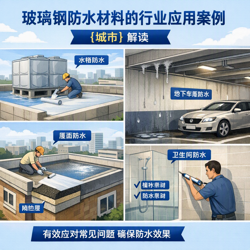 玻璃钢防水材料的行业应用案例,仙桃解读